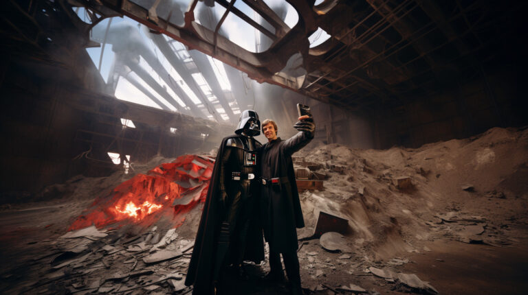 capo1968_Darth_Vader_and_Luke_Skywalker_making_a_selfie_in_fron_1e0ba359-17a7-43a5-903c-7c134eef1a03