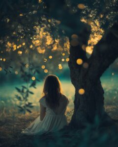 i.am_.alex_.j_woman_sitting_under_an_olive_tree_in_the_style_of_l_fd9545e2-6db6-4940-a433-04b68840d667