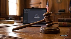 Gerichtssaal mit Auktionhammer und Büchern