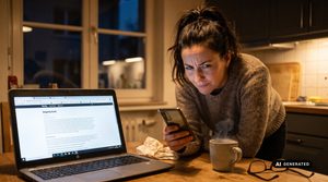 Wie eine russische Propaganda-Kampagne an einem einzigen deutschen Wort scheiterte Frau am Handy mit Laptop