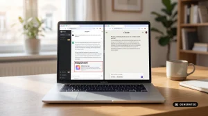 Laptop mit KI-Chatbots