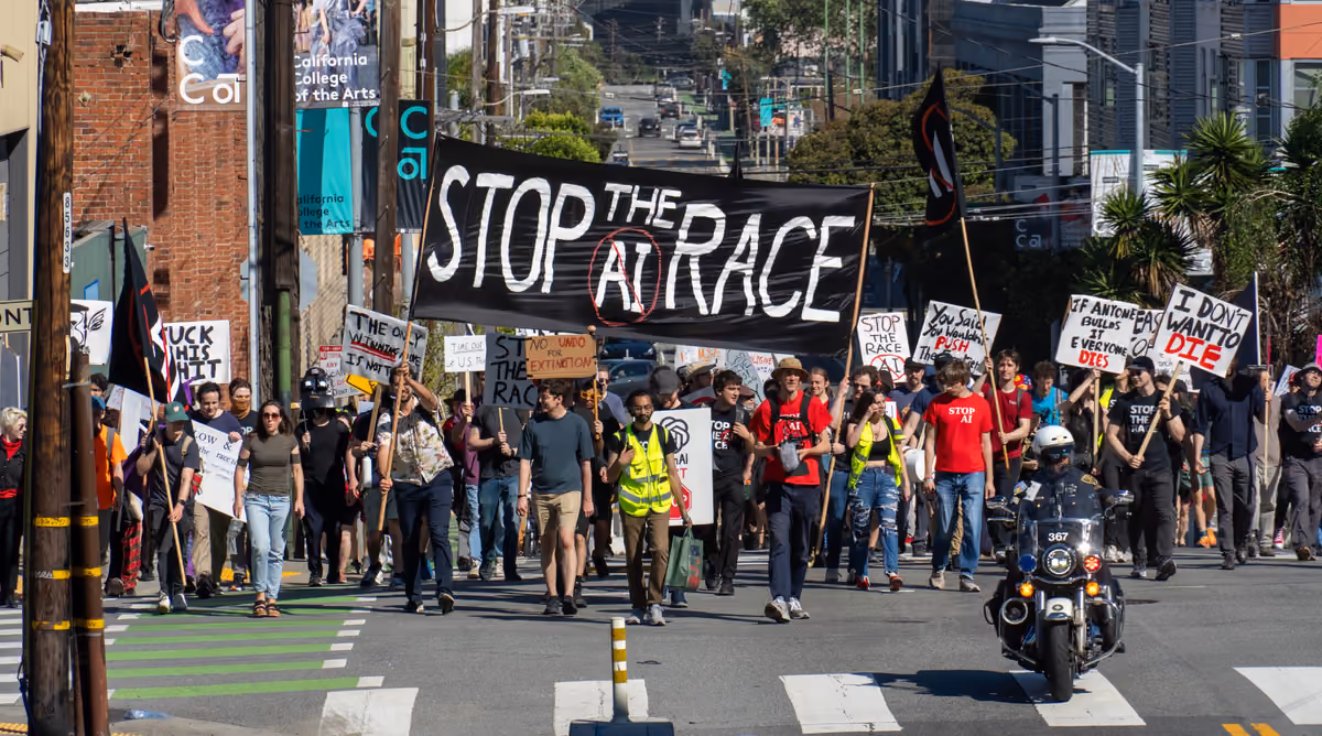 stop the ai race march