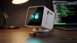 Kleiner Roboter mit Gesicht