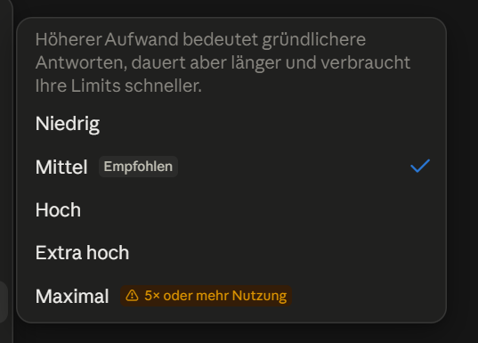 Claude Effort Level erklärt: Was Niedrig bis Maximal wirklich ändern Optionen für KI-Antworten auswählen