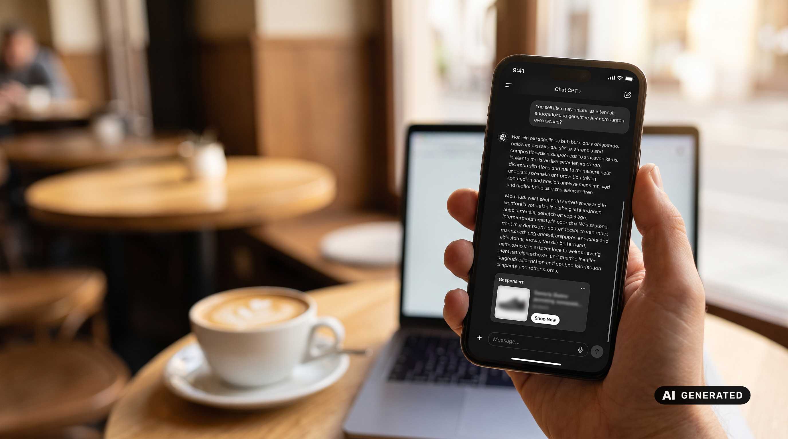 KI-generiertes Bild mit Chat-App