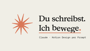 Du schreibst. Ich bewege.