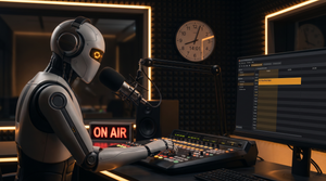 Roboter im Radiostudio
