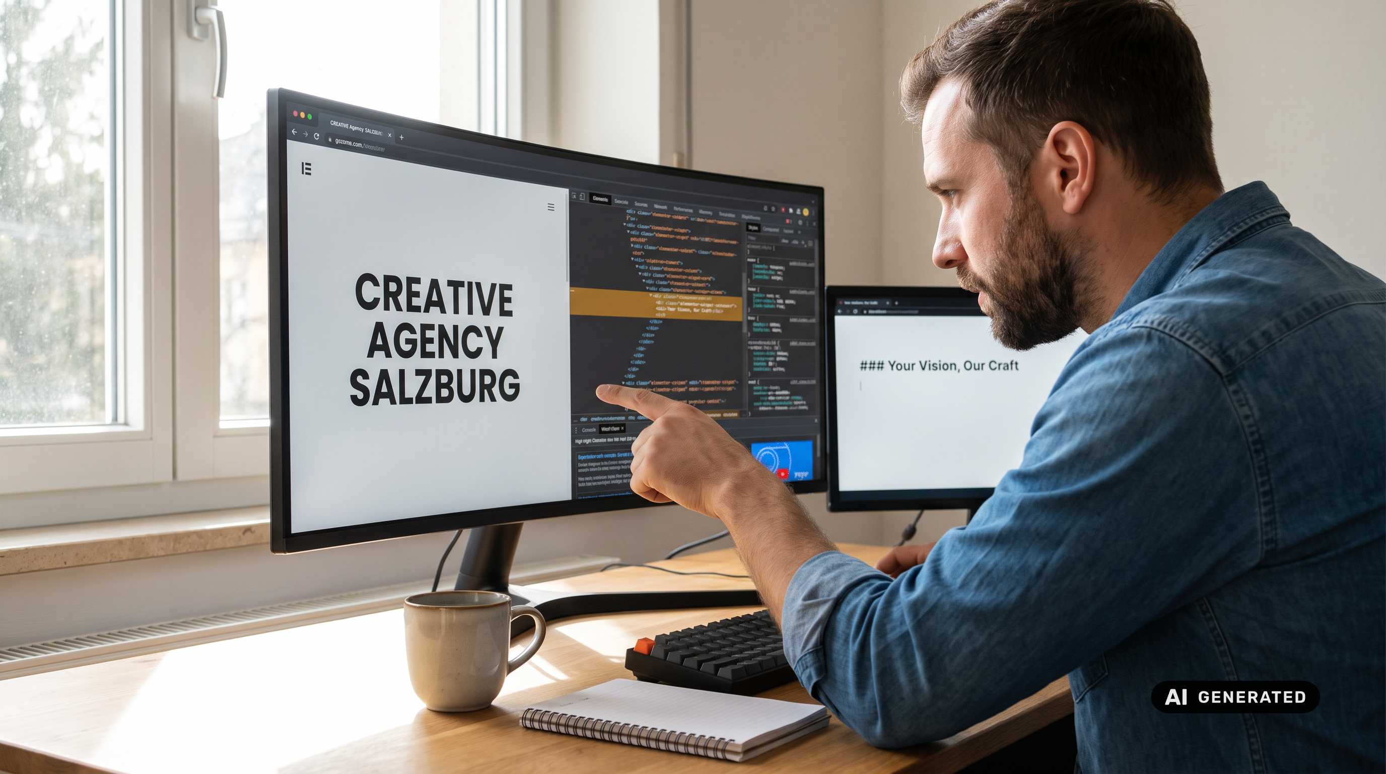 Kreativagentur Salzburg arbeitet an Website